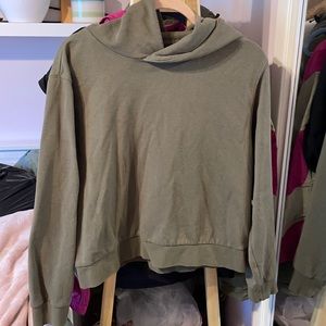 Green H&M crop hoodie